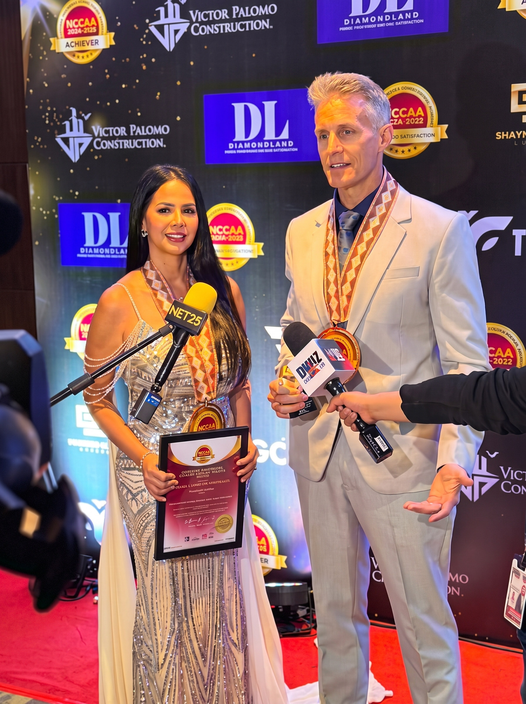 Dr Robert Walcher speaking to the press at an awards event